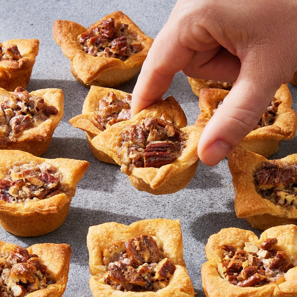 crescent dough bites filled with pecan pie filling