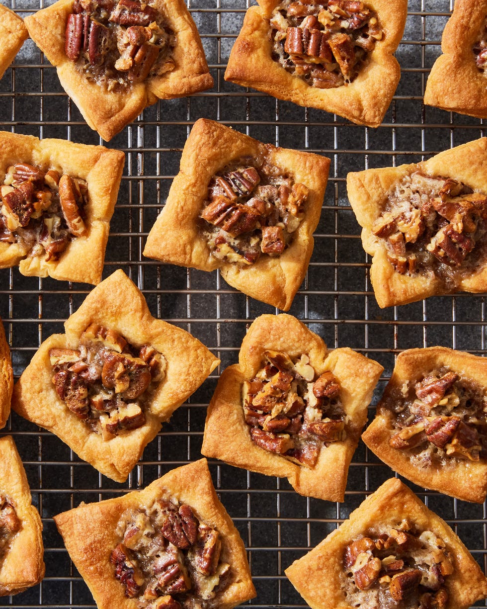 crescent dough bites filled with pecan pie filling