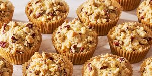 pecan pie muffins with a crumble topping