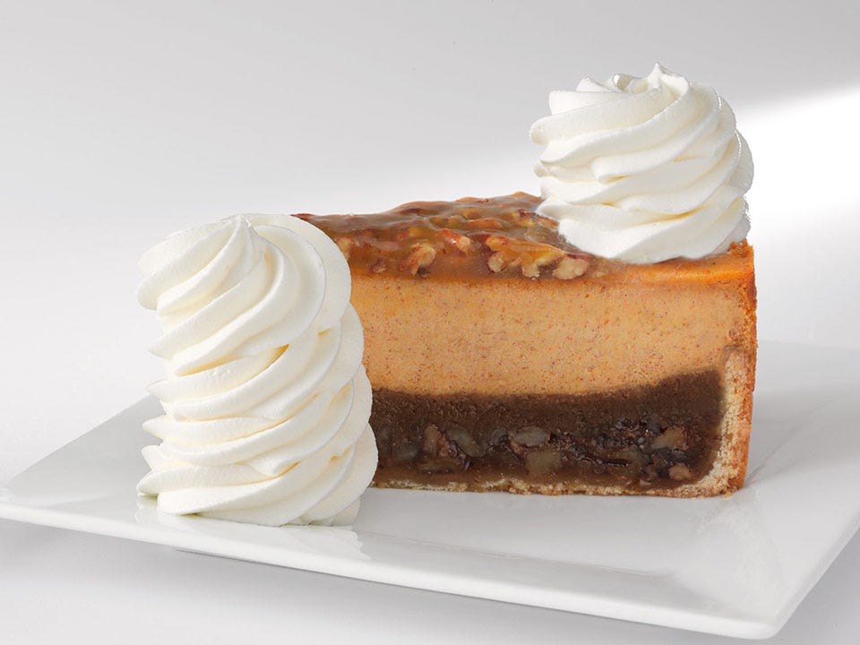 The Pumpkin Cheesecake Is Officially Back At The Cheesecake Factory