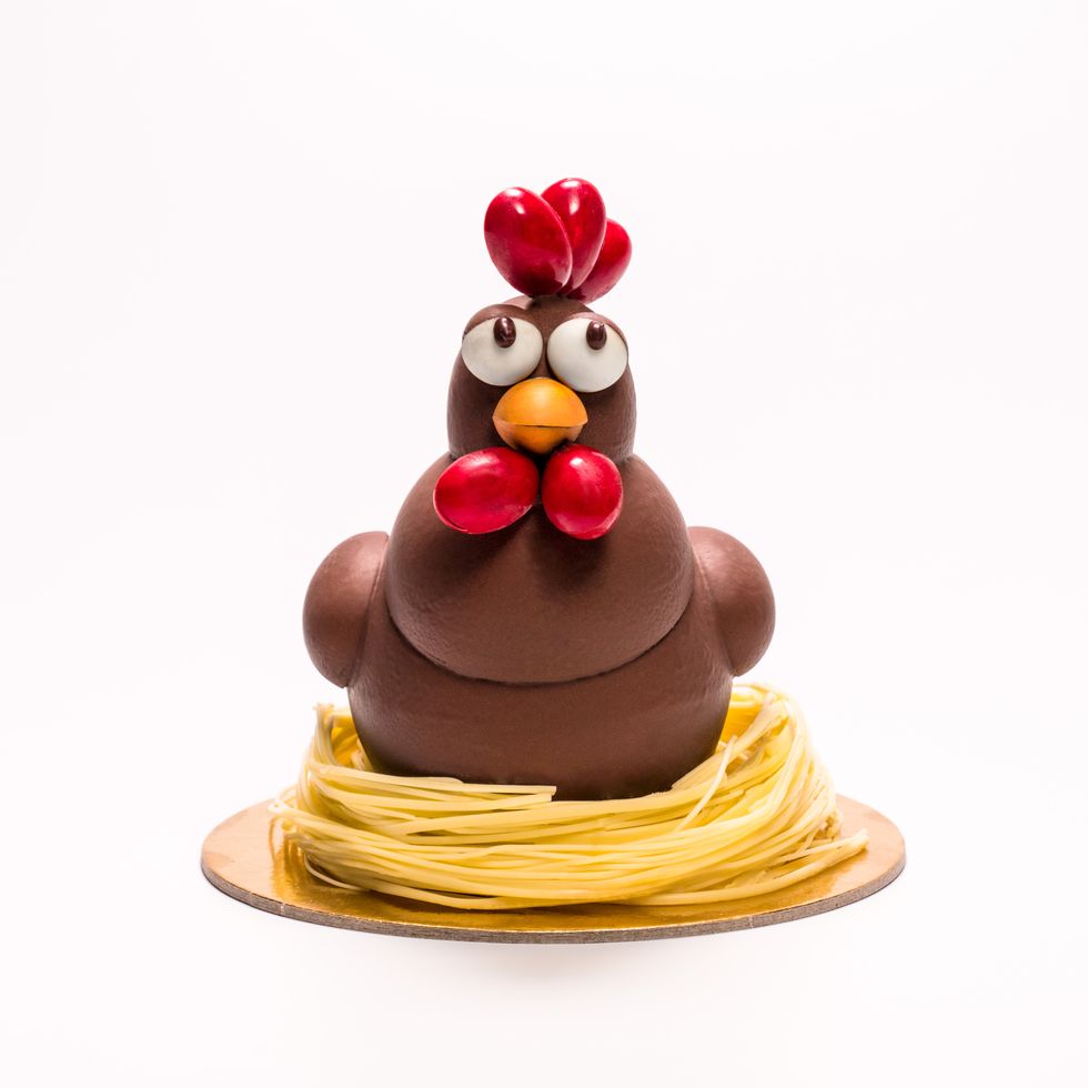 Chicken, Rooster, Toy, rubber ducky, Galliformes, Figurine, Dessert, Chocolate, Food, Bird, 