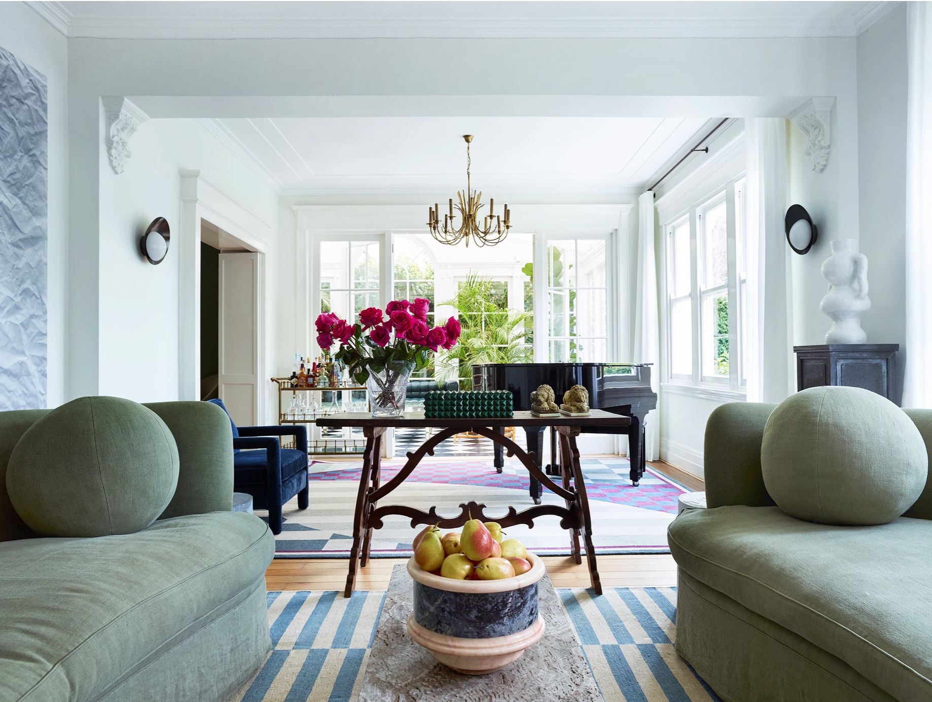 pedestal living room