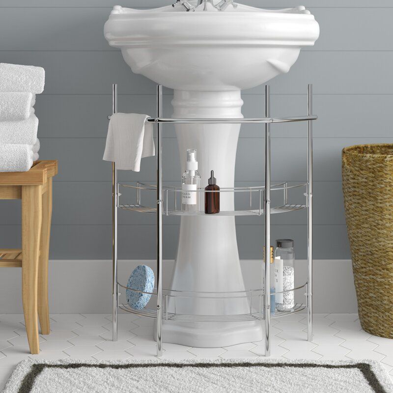 Products  Small bathroom storage, Pedestal sink storage, Sink shelf