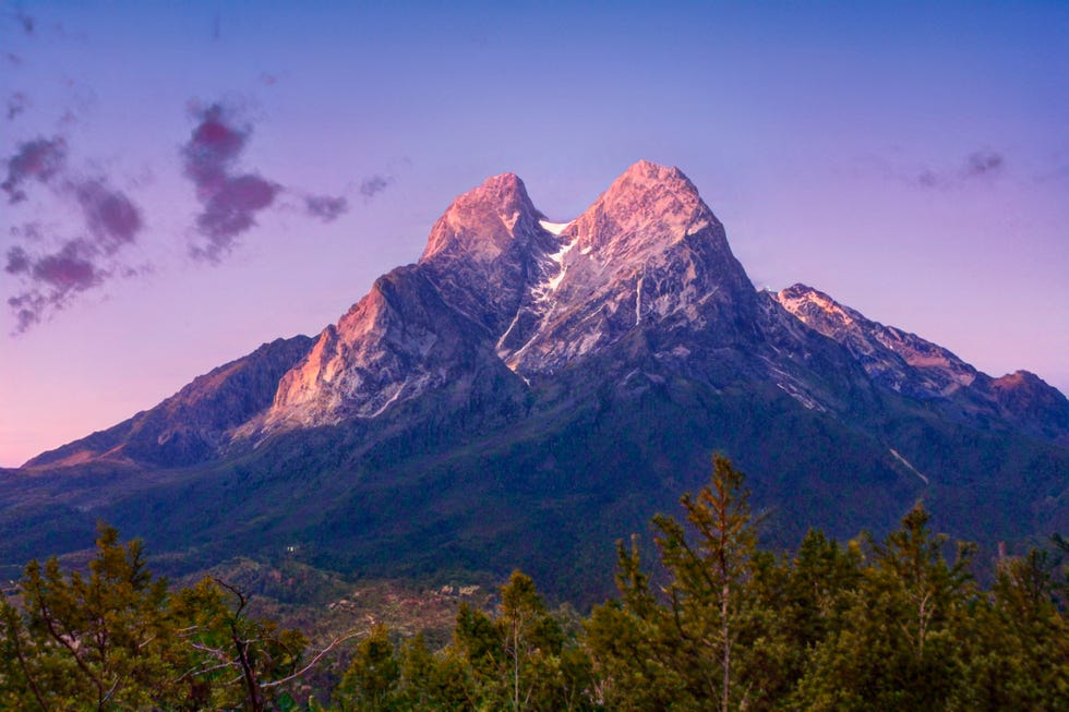 pedraforca mountain sunset in a clear summer day
