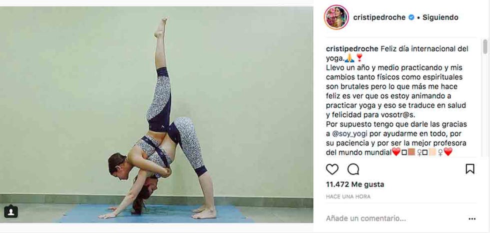 Cristina Pedroche, yoga