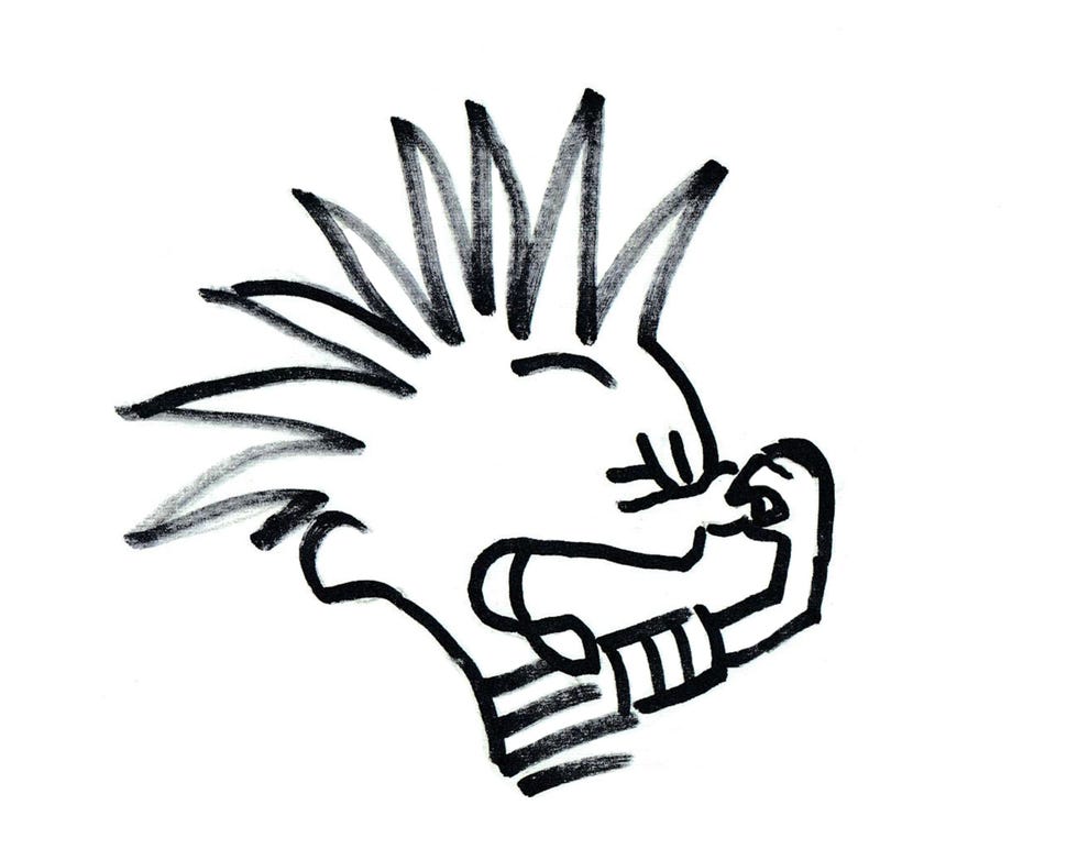 Ken je het gezicht dat kinderen maken als ze peeyoo zeggen a la Calvin Hij wilde dat in het periodiek systeem sluipen