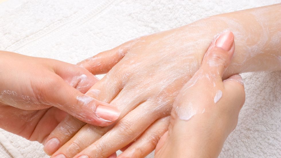 peeling or moisturizing procedure
