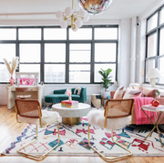 peerspace pink brooklyn apartment living room rental
