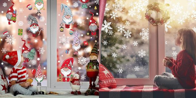 Pegatinas de Navidad bonitas y baratas de  para puertas y ventanas