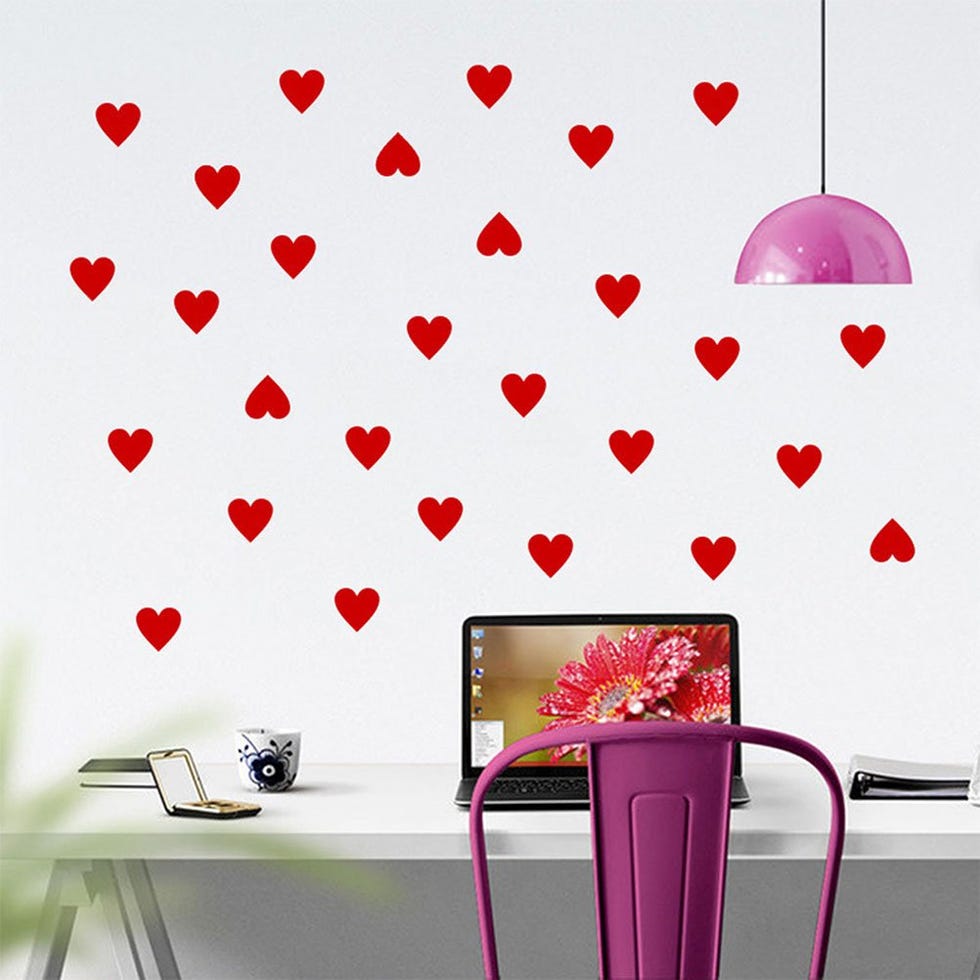 Pegatinas corazones rojos
