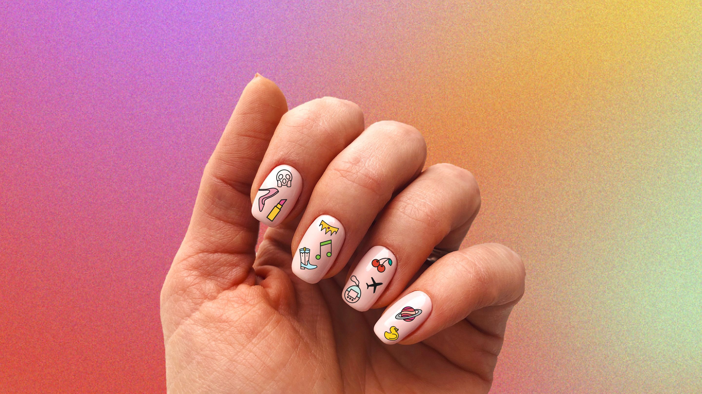 Digital atravesar alegría Manicura con pegatinas: las uñas más originales y divertidas
