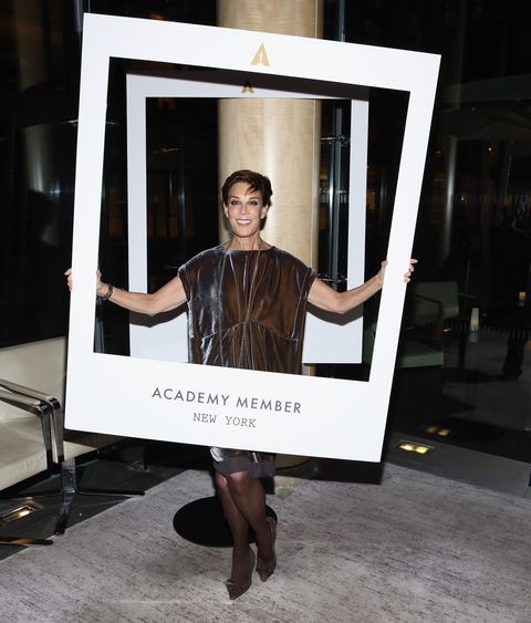 Peggy Siegal, 2015, at a reception for new members of the Academy Of Motion Picture Arts And Sciences at Lincoln Ristorante in New York, 2015.