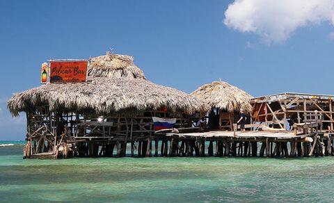 Pier, Resort, Vacation, Sea, Tropics, Tourism, Lagoon, Ocean, Caribbean, Hut, 