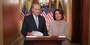 Democratic Leadership House Speaker Nancy Pelosi And Sen. Chuck Schumer Issue Response To President's Border Security Address