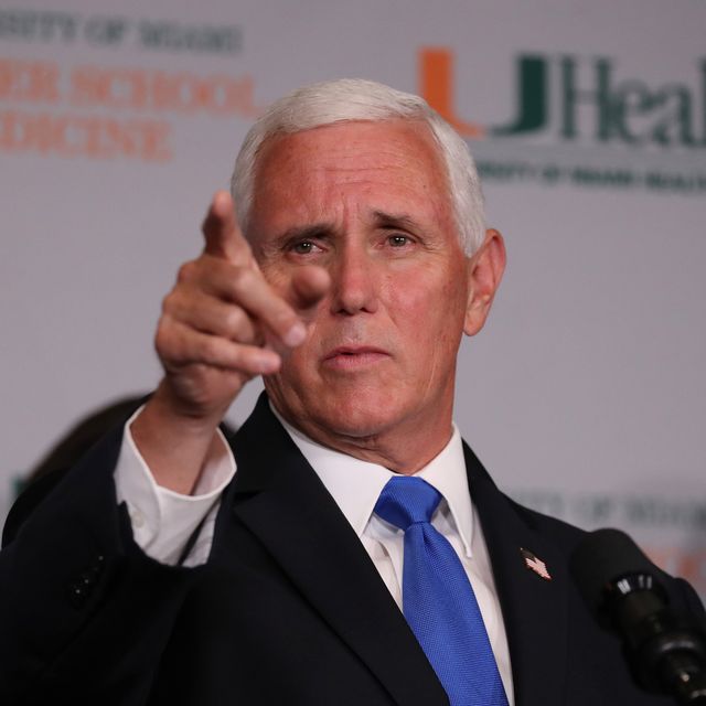 miami, florida   july 27 vice president mike pence speaks during a press conference at the the university of miami miller school of medicine on july 27, 2020 in miami, florida the vice president participated in a roundtable with university leadership and researchers on the progress of a coronavirus vaccine photo by joe raedlegetty images