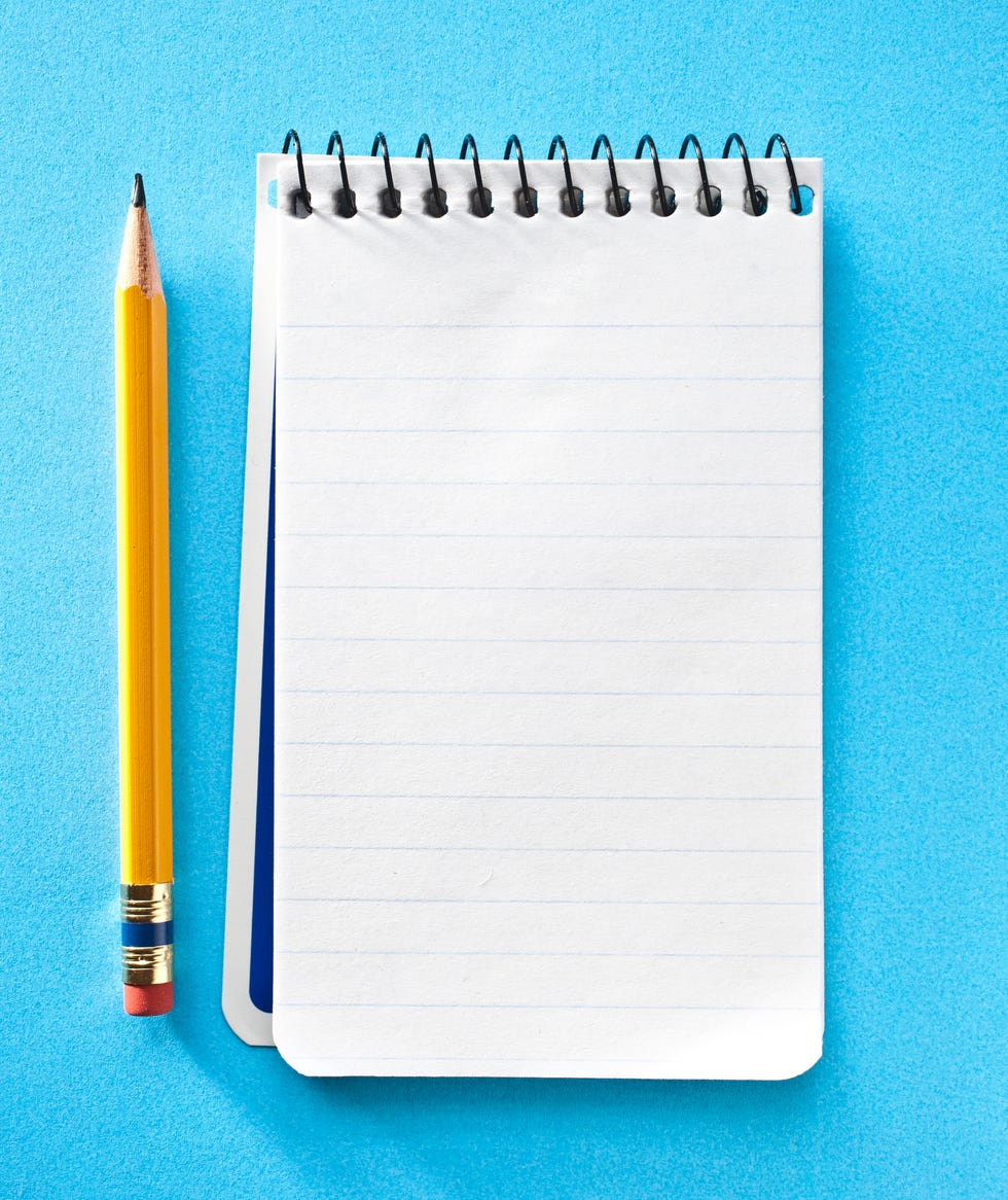 notepad and pencil