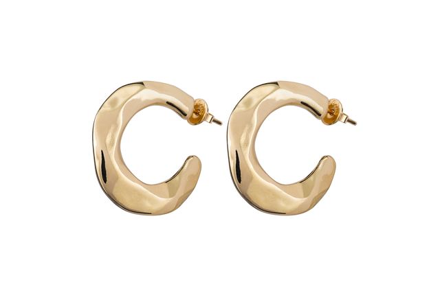 a pair of gold rings