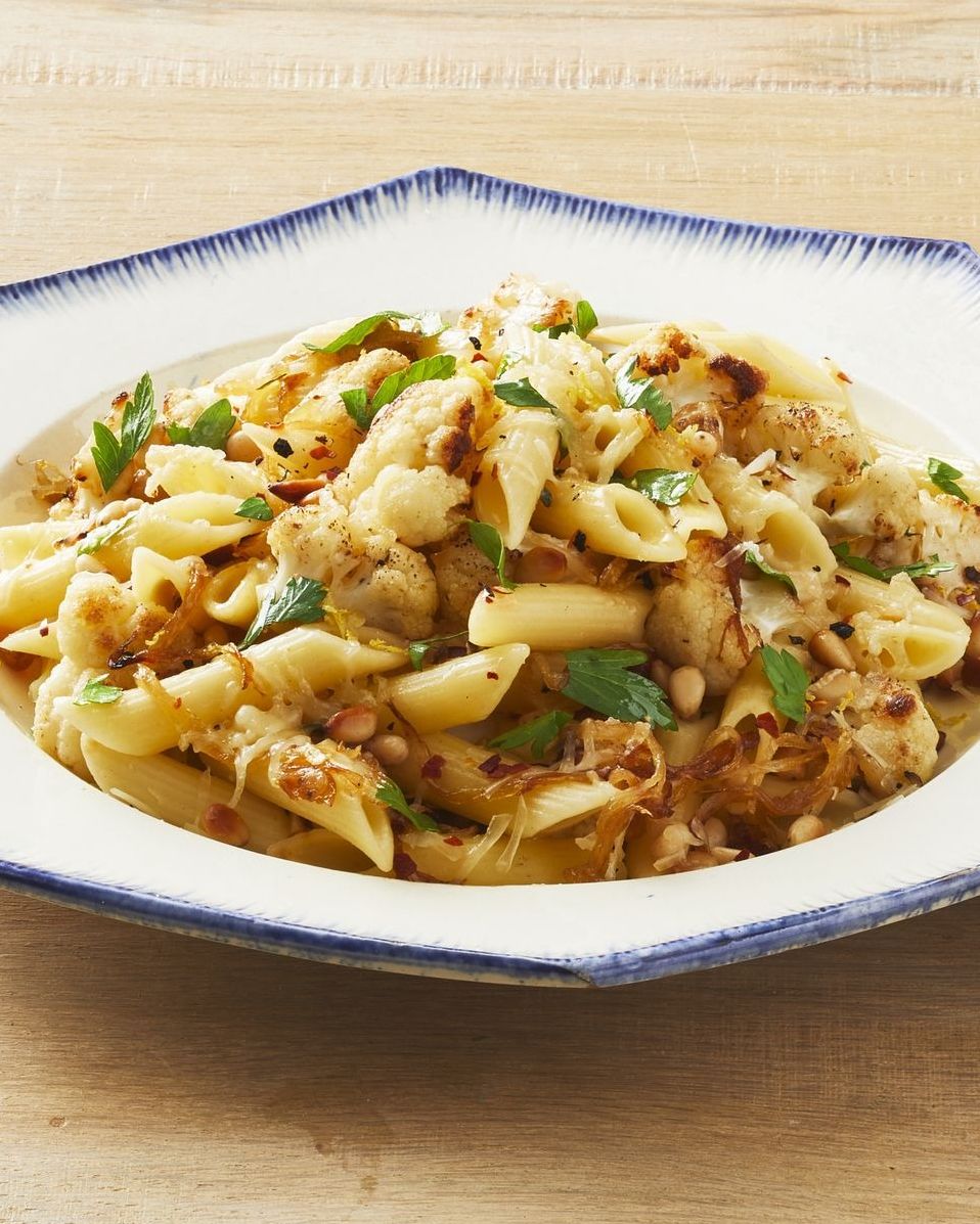 penne pasta recipes penne with cauliflower and caramelized onions