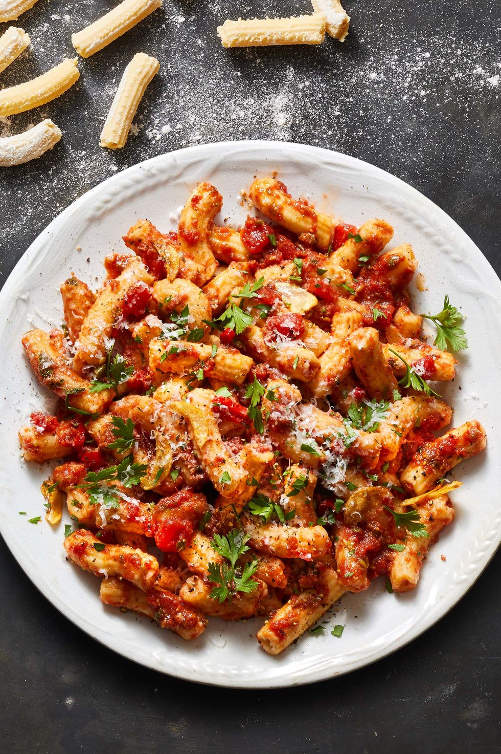 penne with spicy anchovy marinara