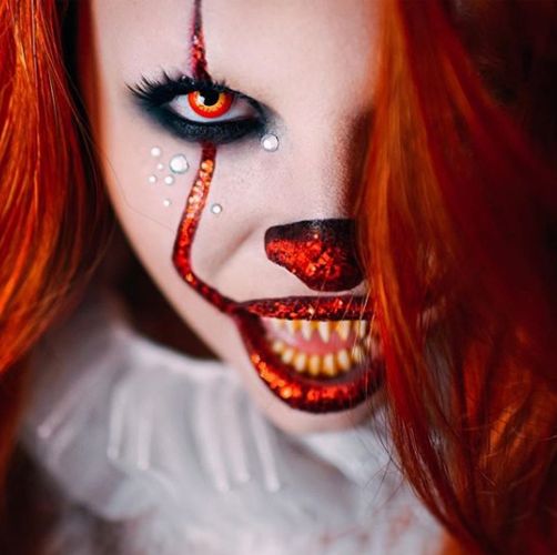 pennywise it clown halloween makeup
