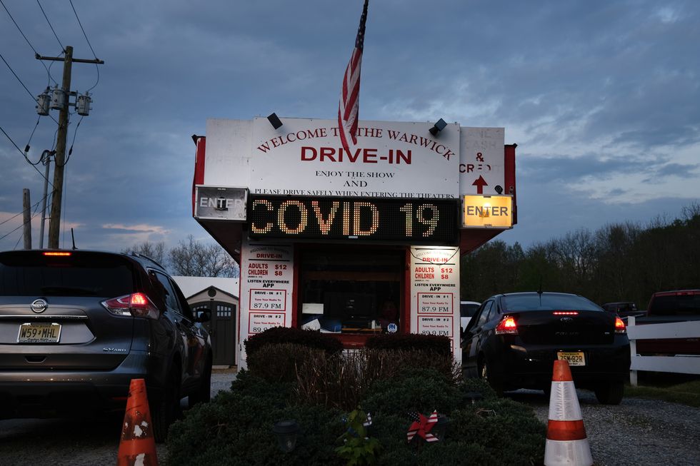 drive in theater opens for friday night movie in warwick, new york