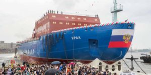 Ural icebreaker launched in St Petersburg