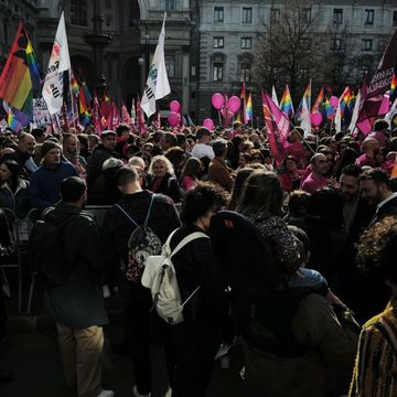 demonstration against the stop on the registrations of the same sex parents' children