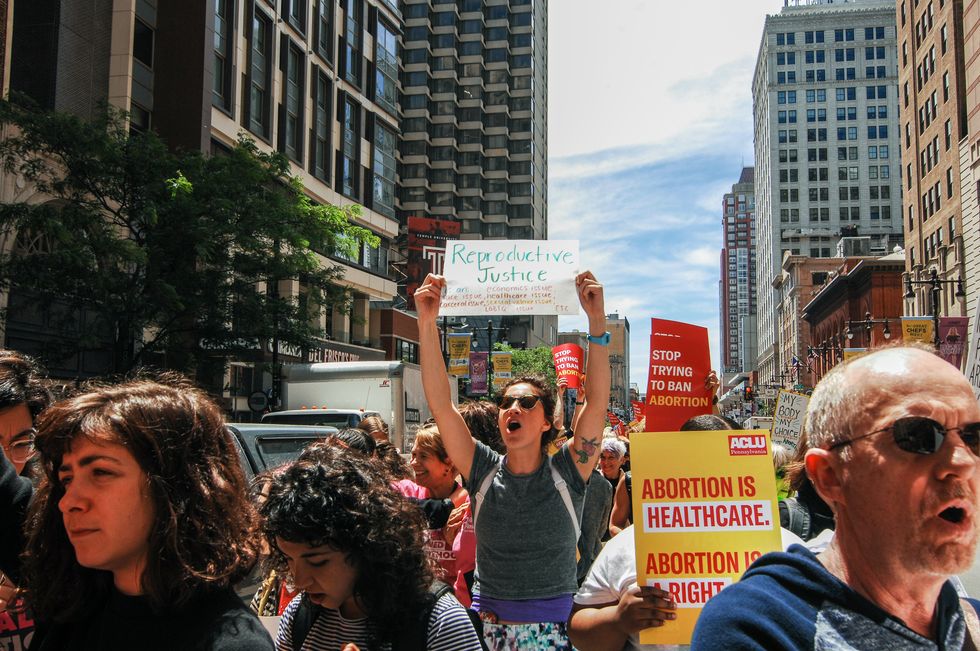 Hundreds Of Women Rallied In Philadelphia To 'Stop the bans'