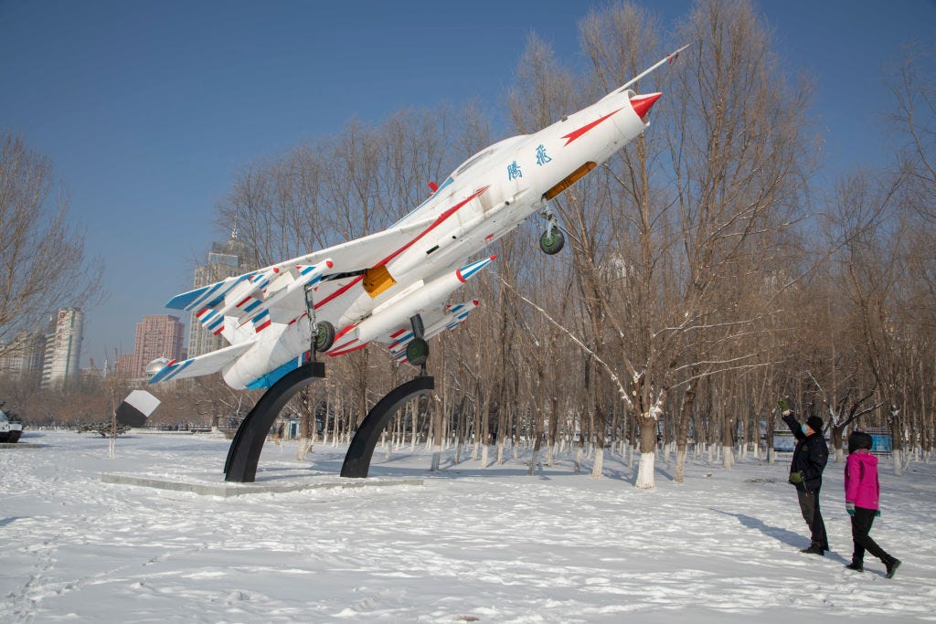 retired shenyang j 6 fighter aircraft in jilin