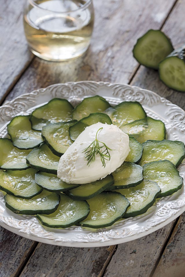 pepino con helado de mascarpone