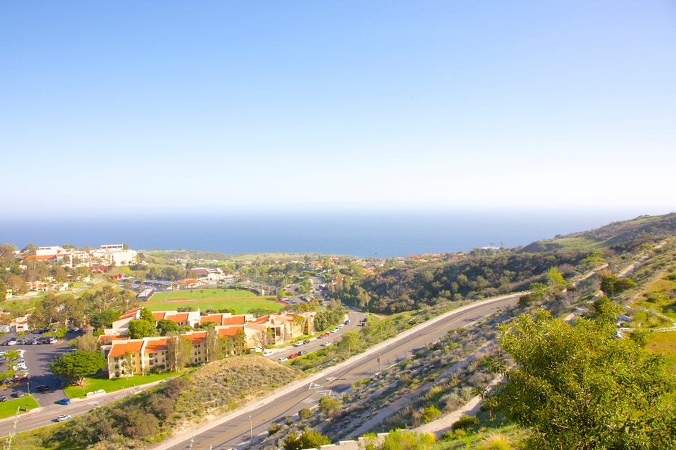 pepperdine university and pacific ocean, malibu