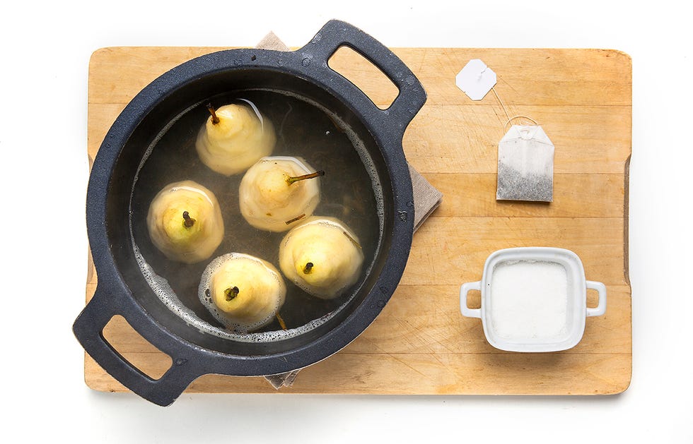 receta de peras en gelatina