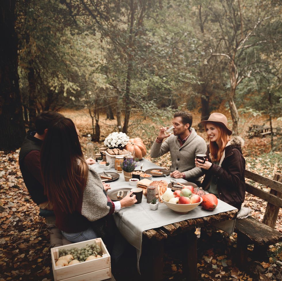 perfect autumn lunch outdoors