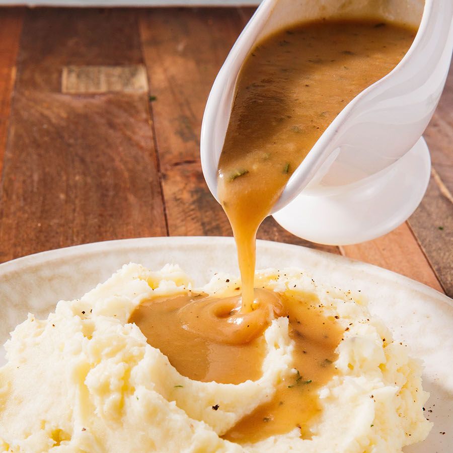 perfect gravy with mashed potatoes