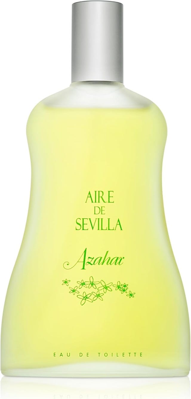 fragrance bottle labeled aire de sevilla azahar