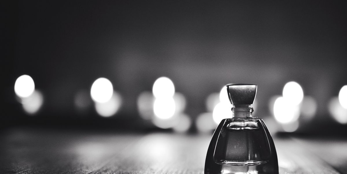 perfume on table at home