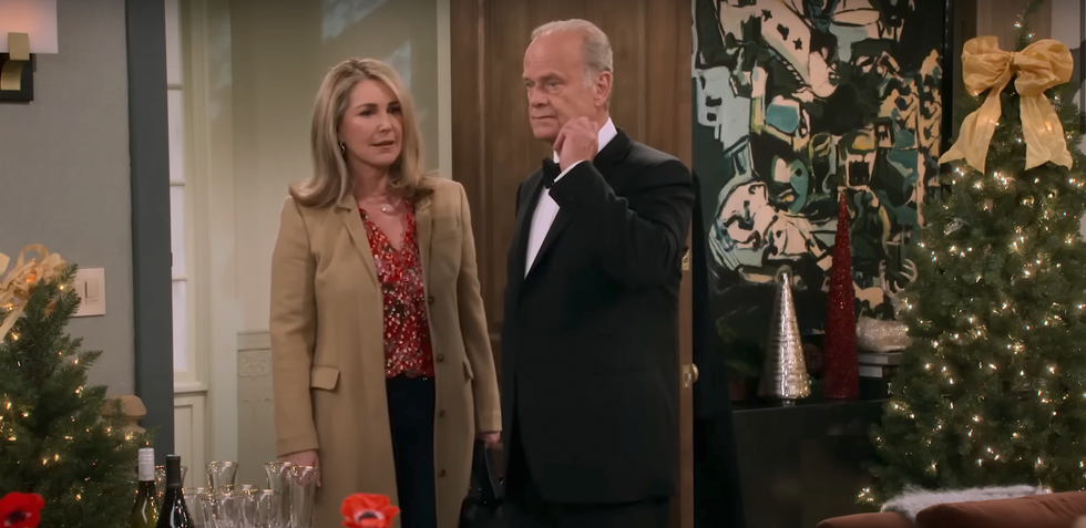 peri gilpin como roz frank y kelsey grammer como dr frasier crane en frasier