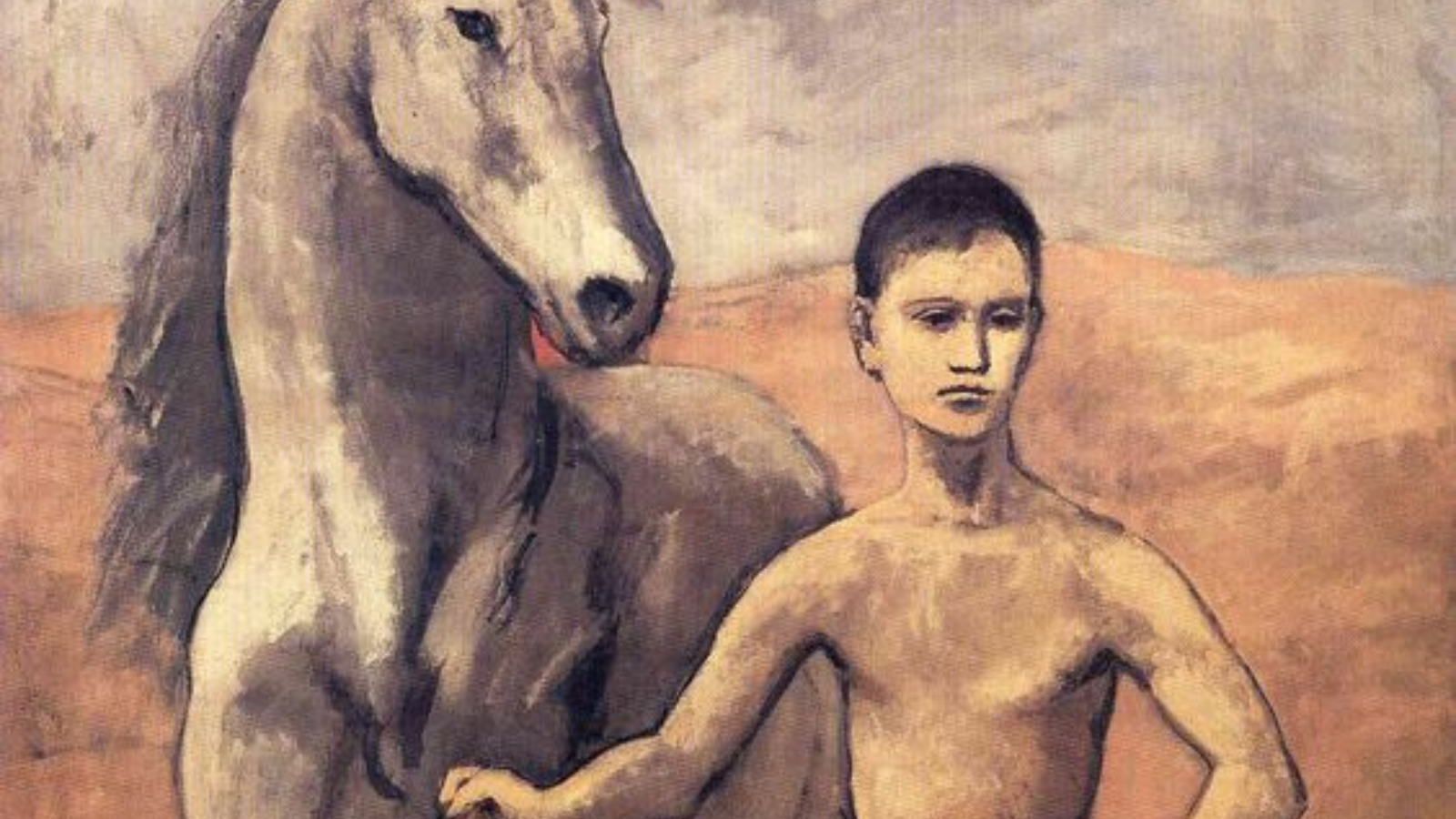 Ведомый юноша. Пабло Пикассо розовый период. Пабло Пикассо мальчик, ведущий лошадь. Пикассо розовый период картины. Пикассо ранние картины.