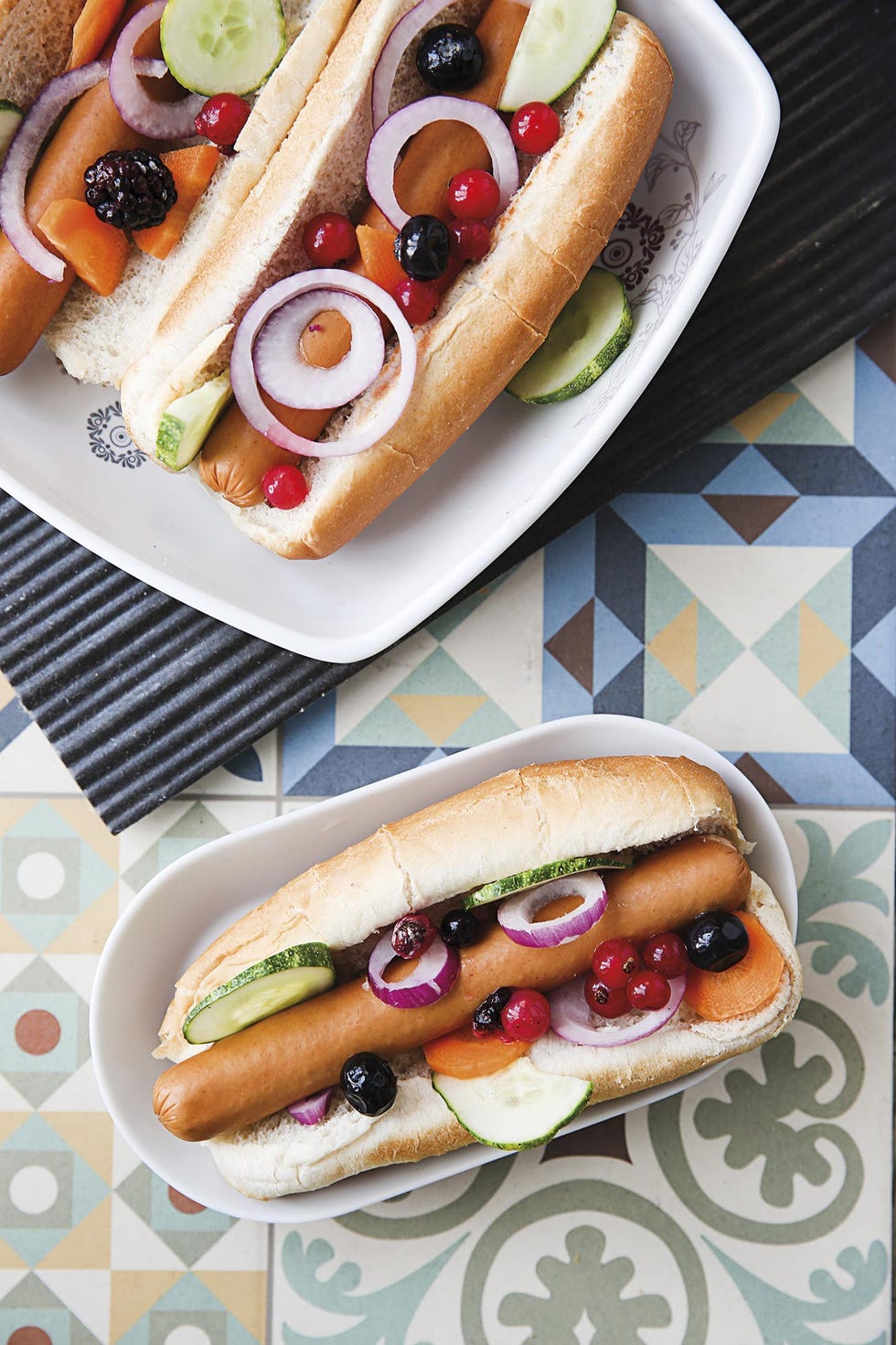 perritos con verduras