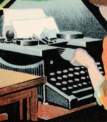 person typing