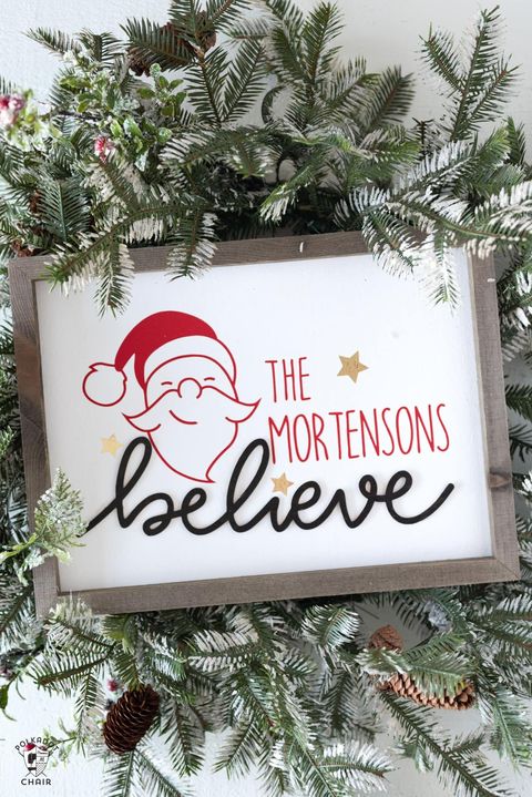 personalized believe sign christmas wood crafts