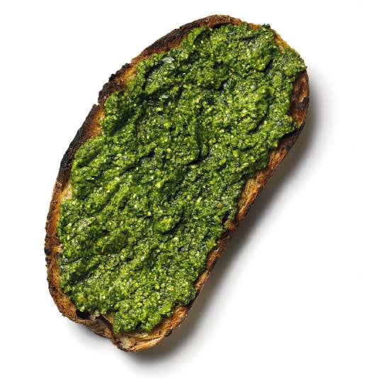 Picoteo saludable: Tosta de pesto