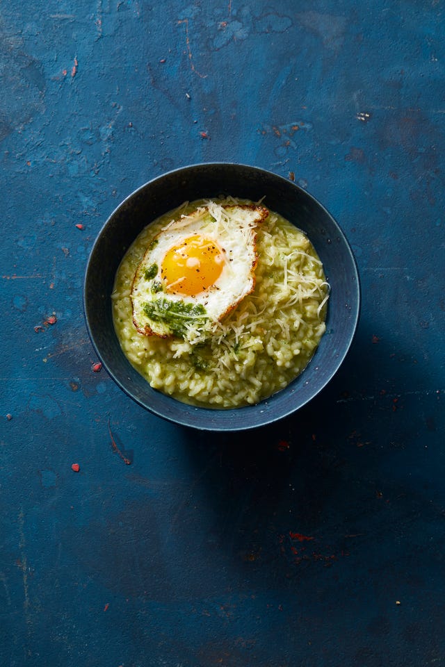 pesto and egg instant pot risotto