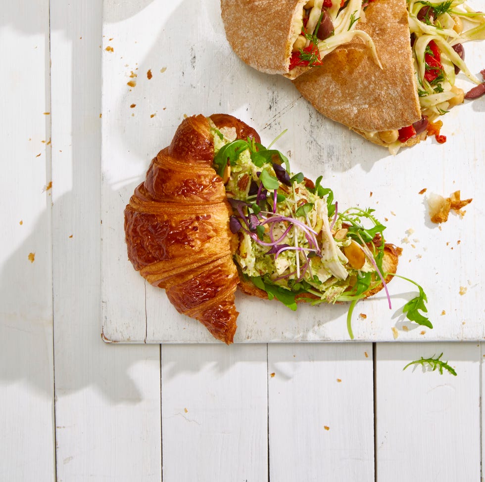 pesto chicken salad croissants