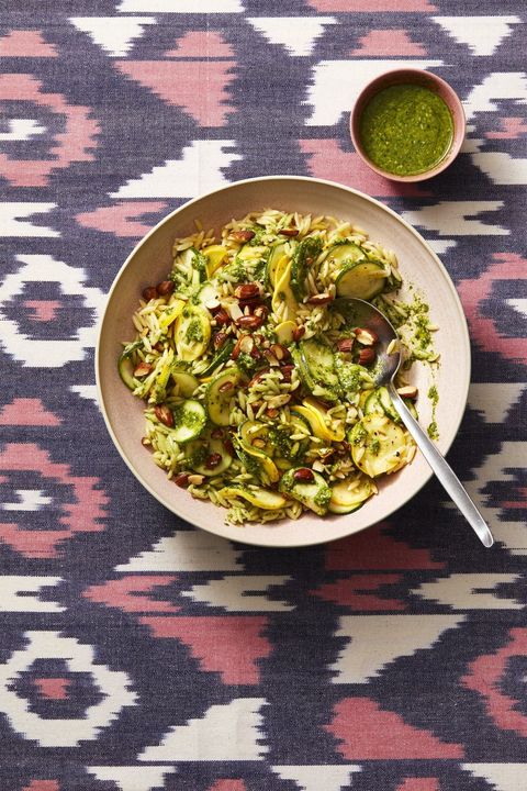 healthy side dishes   orzo and zucchini salad
