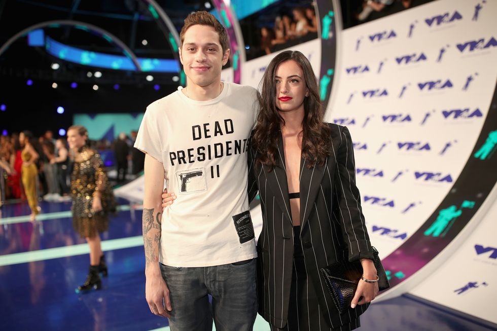 pete davidson and cazzie david in 2017