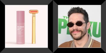 solawave gold wand, pete davidson on the red carpet