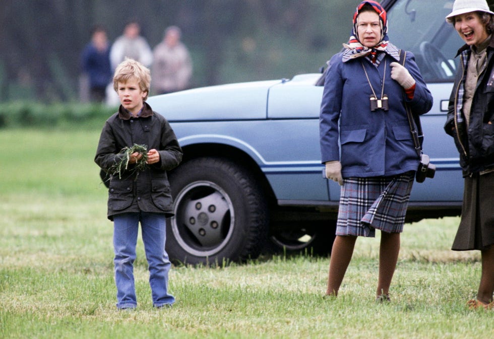 queen elizabeth and peter phillips at the royal windsor horse show