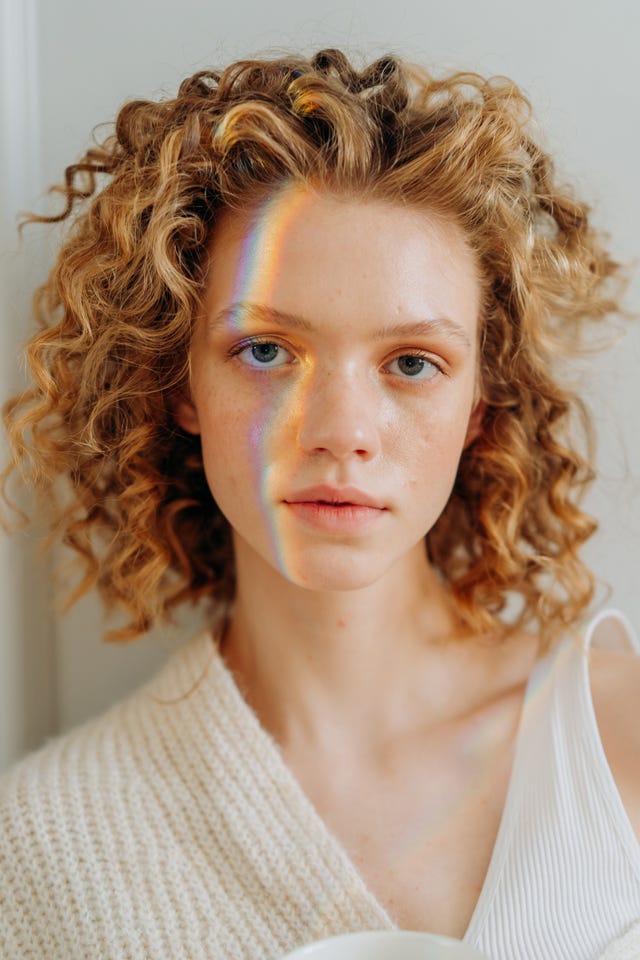 glowing skin with rainbow