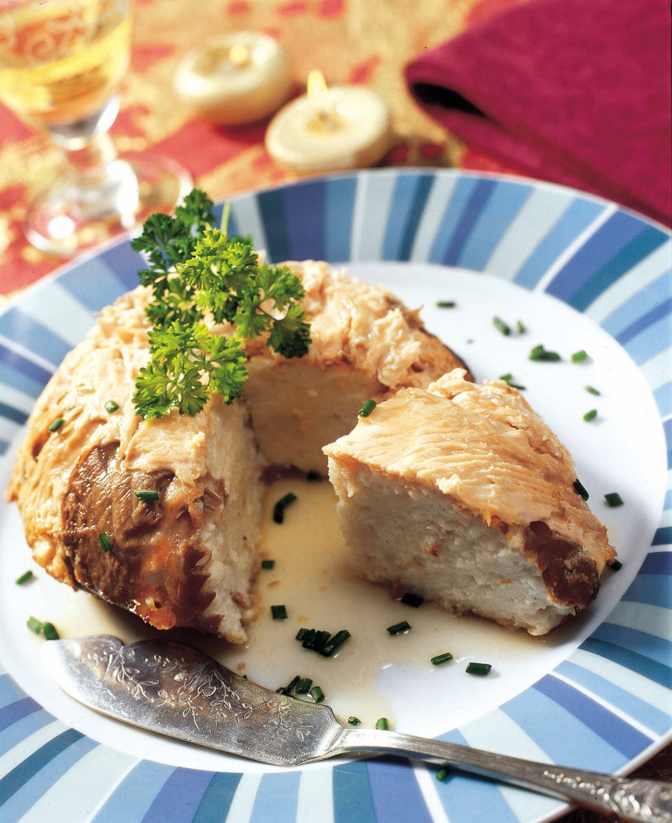 terrina de muselina de merluza con salsa veloute
